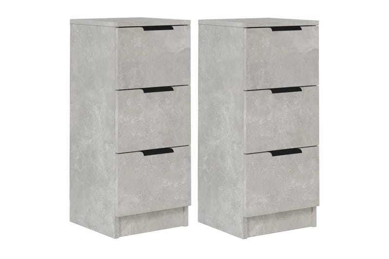beBasic Skänkar 2 st betonggrå 30x30x70 cm konstruerat trä - Förvaring - Förvaringsmöbler - Skänkar & sideboards