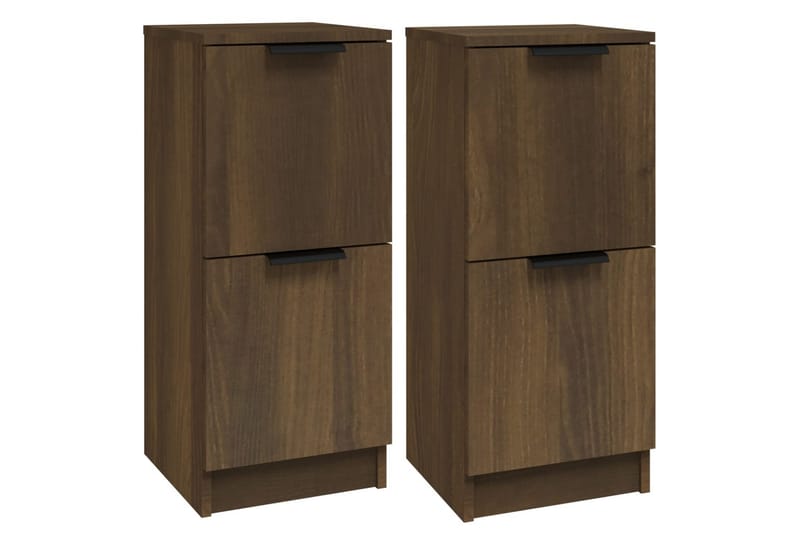 beBasic Skänkar 2 st brun ek 30x30x70 cm konstruerat trä - Skänkar & sideboards