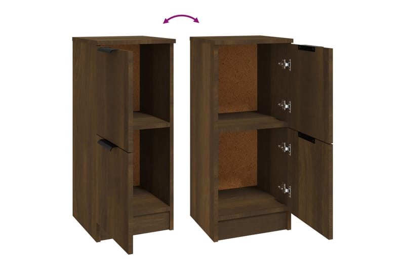 beBasic Skänkar 2 st brun ek 30x30x70 cm konstruerat trä - Förvaring - Förvaringsmöbler - Skänkar & sideboards