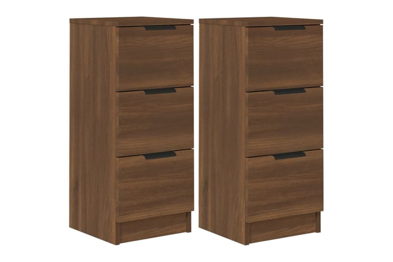 beBasic Skänkar 2 st brun ek 30x30x70 cm konstruerat trä - Skänkar & sideboards