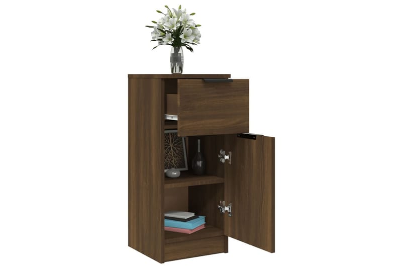 beBasic Skänkar 2 st brun ek 30x30x70 cm konstruerat trä - Förvaring - Förvaringsmöbler - Skänkar & sideboards