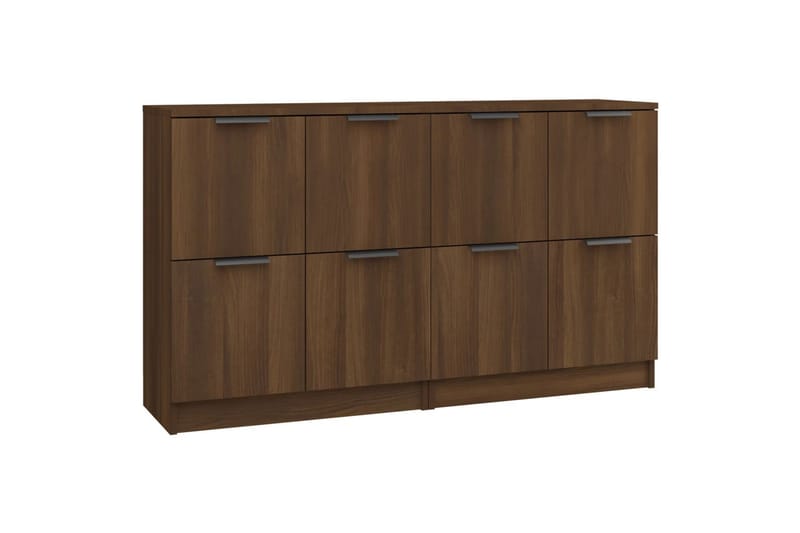 beBasic Skänkar 2 st brun ek 60x30x70 cm konstruerat trä - Skänkar & sideboards