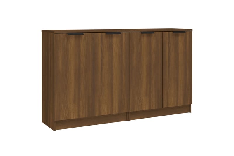 beBasic Skänkar 2 st brun ek 60x30x70 cm konstruerat trä - Skänkar & sideboards