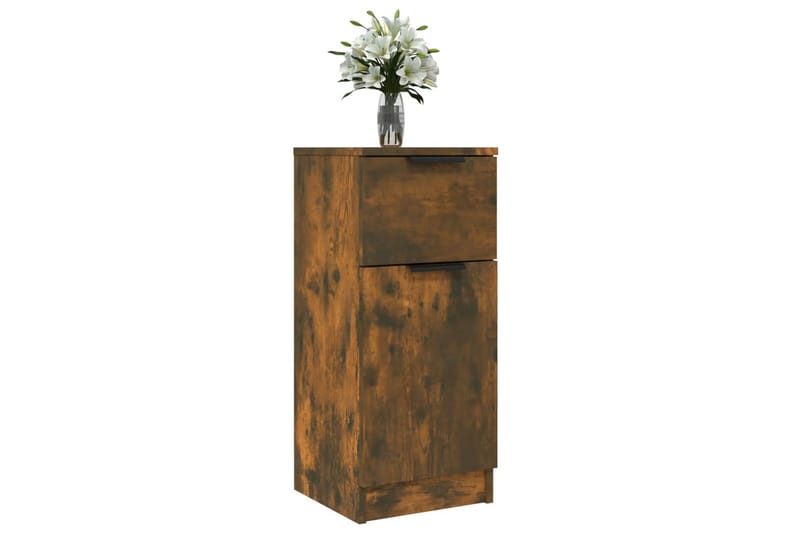 beBasic Skänkar 2 st rökfärgad ek 30x30x70 cm konstruerat trä - Förvaring - Förvaringsmöbler - Skänkar & sideboards