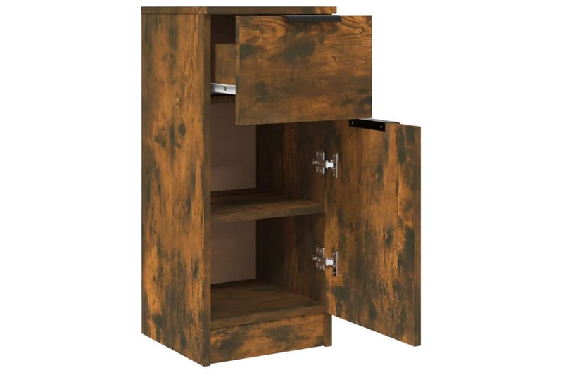 beBasic Skänkar 2 st rökfärgad ek 30x30x70 cm konstruerat trä - Förvaring - Förvaringsmöbler - Skänkar & sideboards
