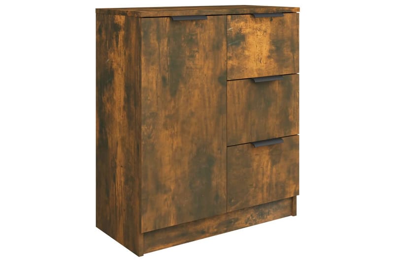 beBasic Skänkar 2 st rökfärgad ek 60x30x70 cm konstruerat trä - Förvaring - Förvaringsmöbler - Skänkar & sideboards