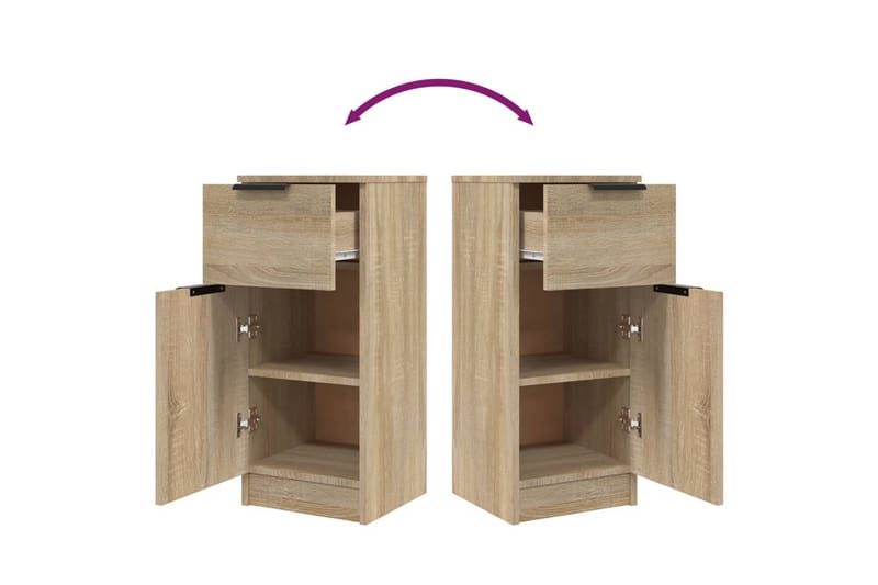 beBasic Skänkar 2 st sonoma-ek 30x30x70 cm konstruerat trä - Förvaring - Förvaringsmöbler - Skänkar & sideboards