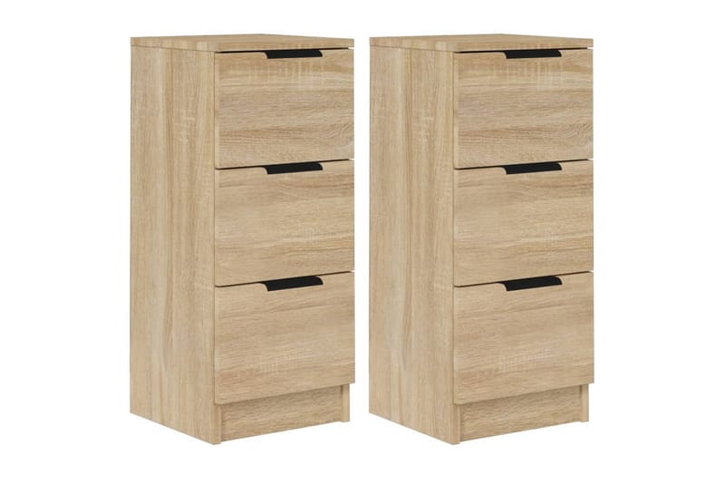 beBasic Skänkar 2 st sonoma-ek 30x30x70 cm konstruerat trä - Skänkar & sideboards