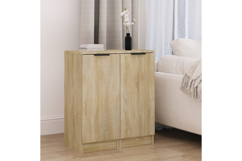 beBasic Skänkar 2 st sonoma-ek 30x30x70 cm konstruerat trä - Skänkar & sideboards