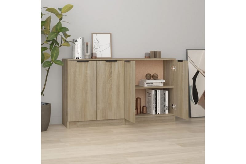 beBasic Skänkar 2 st sonoma-ek 60x30x70 cm konstruerat trä - Förvaring - Förvaringsmöbler - Skänkar & sideboards