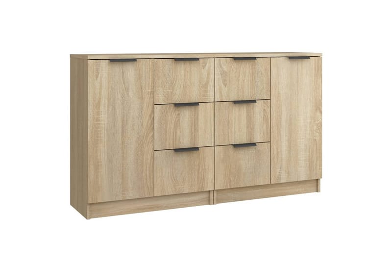 beBasic Skänkar 2 st sonoma-ek 60x30x70 cm konstruerat trä - Skänkar & sideboards