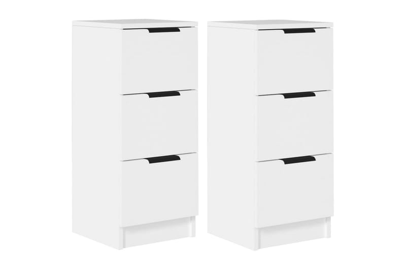 beBasic Skänkar 2 st vit 30x30x70 cm konstruerat trä - Skänkar & sideboards