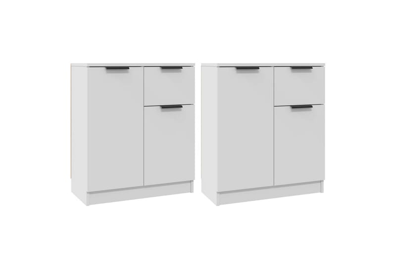 beBasic Skänkar 2 st vit 60x30x70 cm konstruerat trä - Skänkar & sideboards