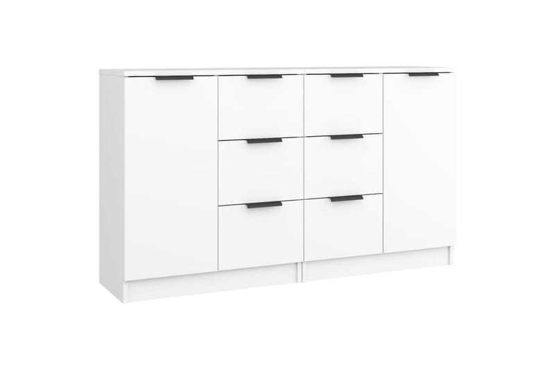 beBasic Skänkar 2 st vit 60x30x70 cm konstruerat trä - Skänkar & sideboards