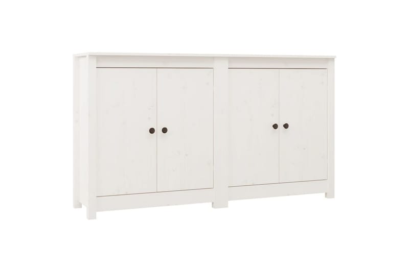 beBasic Skänkar 2 st vit 70x35x80 cm massiv furu - Förvaring - Förvaringsmöbler - Skänkar & sideboards