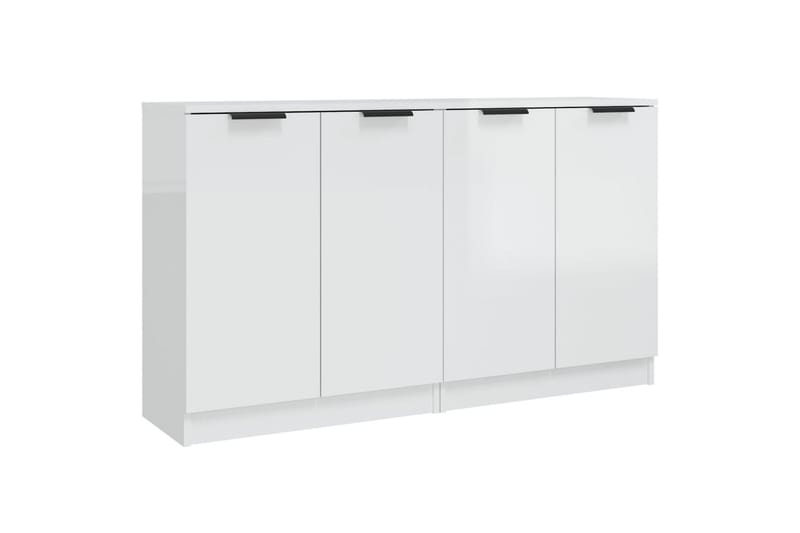 beBasic Skänkar 2 st vit högglans 60x30x70 cm konstruerat trä - Skänkar & sideboards