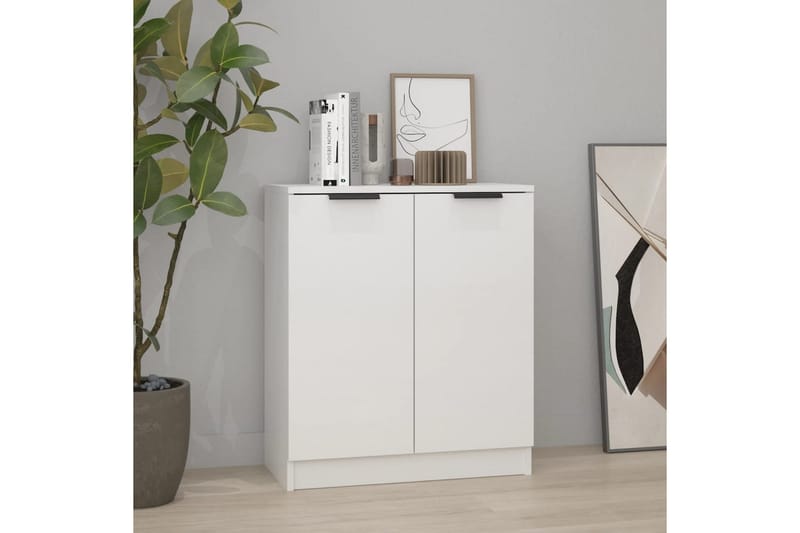 beBasic Skänkskåp vit högglans 60x30x70 cm konstruerat trä - Skänkar & sideboards