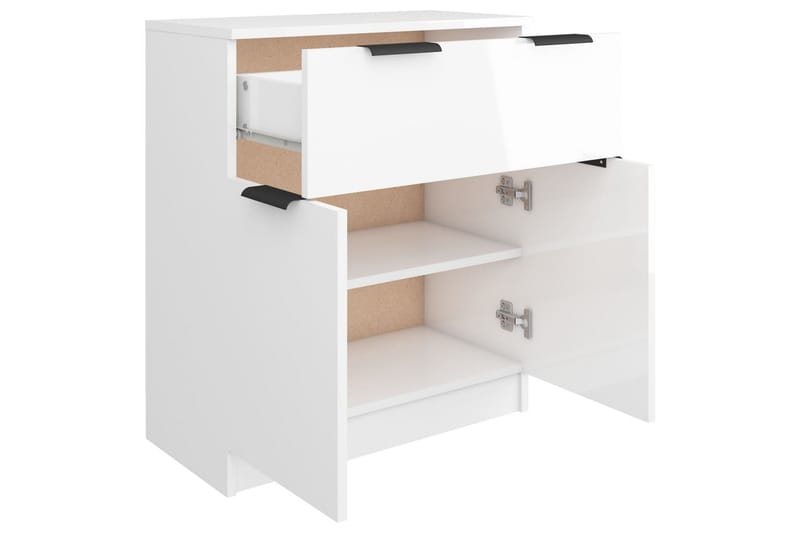 beBasic Skänkskåp vit högglans 60x30x70 cm konstruerat trä - Skänkar & sideboards