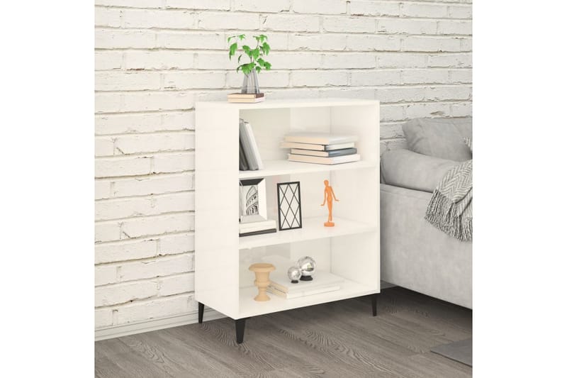 beBasic Skänkskåp vit högglans 69,5x32,5x90 cm konstruerat trä - Skänkar & sideboards