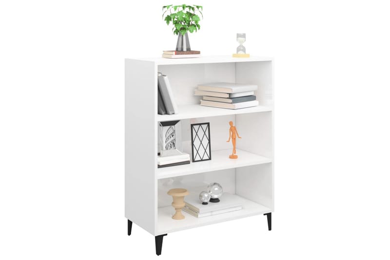 beBasic Skänkskåp vit högglans 69,5x32,5x90 cm konstruerat trä - Skänkar & sideboards