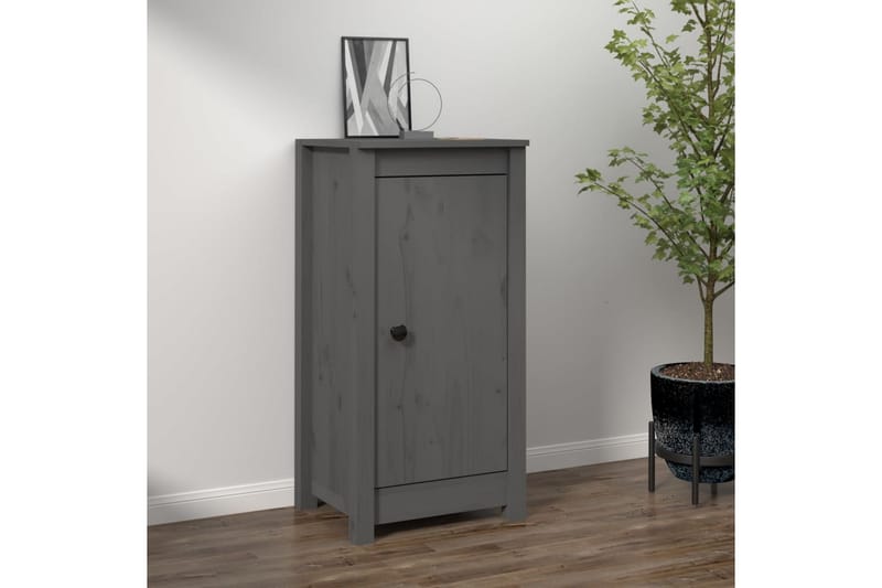 beBasic Skåp grå 40x35x80 cm massiv furu - Förvaring - Förvaringsmöbler - Skänkar & sideboards
