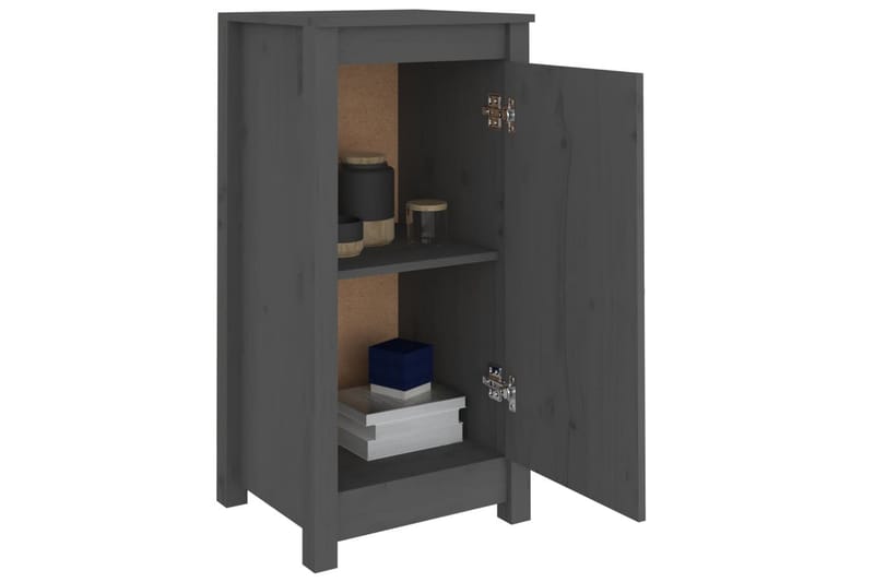 beBasic Skåp grå 40x35x80 cm massiv furu - Förvaring - Förvaringsmöbler - Skänkar & sideboards
