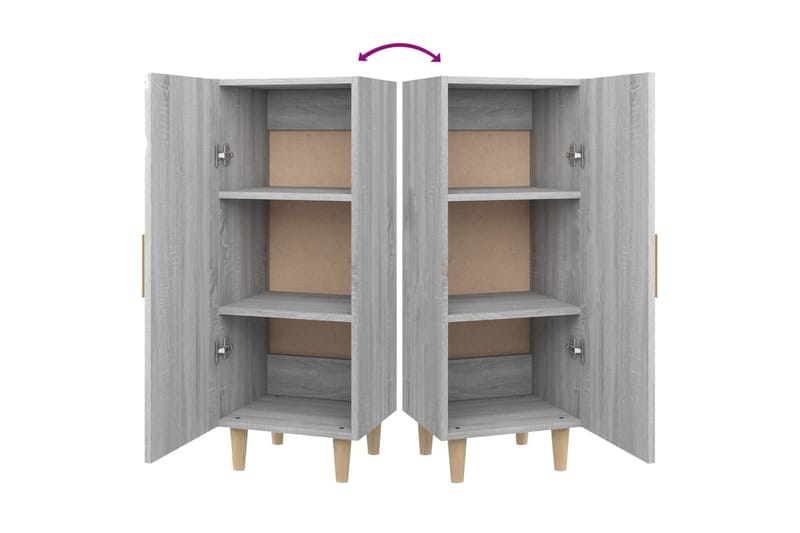 beBasic Skåp grå sonoma 34,5x34x90 cm konstruerat trä - Förvaring - Förvaringsmöbler - Skänkar & sideboards