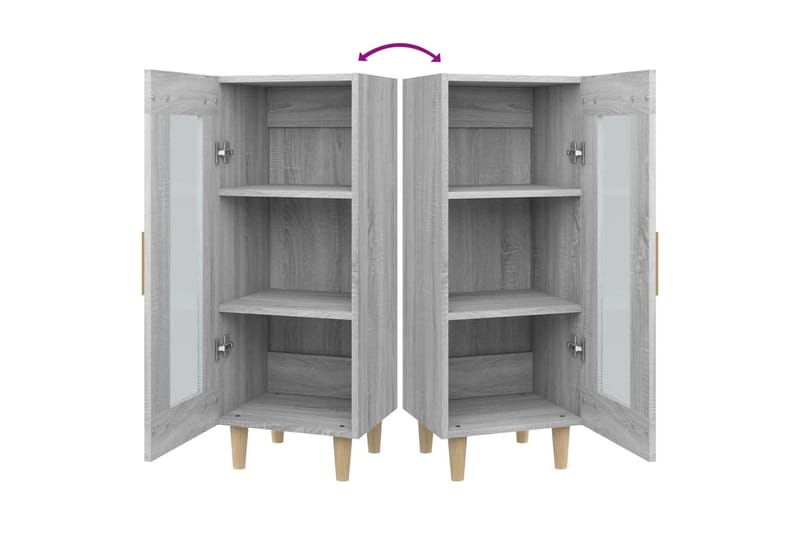 beBasic Skåp grå sonoma 34,5x34x90 cm konstruerat trä - Förvaring - Förvaringsmöbler - Skänkar & sideboards
