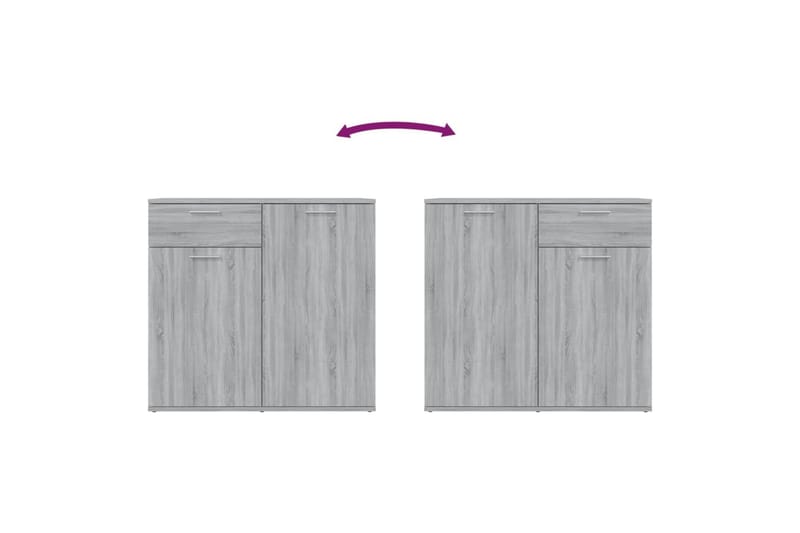 beBasic Skåp grå sonoma 80x36x75 cm konstruerat trä - Förvaring - Förvaringsmöbler - Skänkar & sideboards