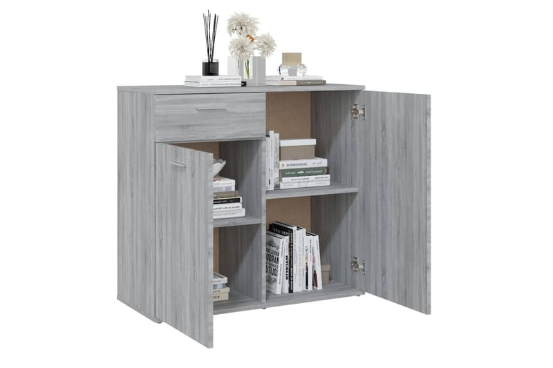 beBasic Skåp grå sonoma 80x36x75 cm konstruerat trä - Förvaring - Förvaringsmöbler - Skänkar & sideboards
