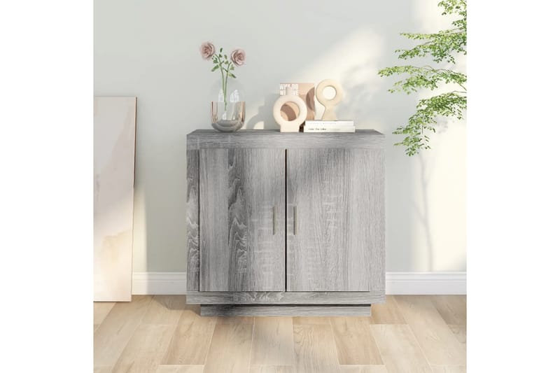 beBasic Skåp grå sonoma-ek 80x40x75 cm konstruerat trä - Förvaring - Förvaringsmöbler - Skänkar & sideboards