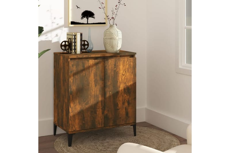 beBasic Sk�åp rökfärgad ek 60x35x70 cm konstruerat trä - Förvaring - Förvaringsmöbler - Skänkar & sideboards