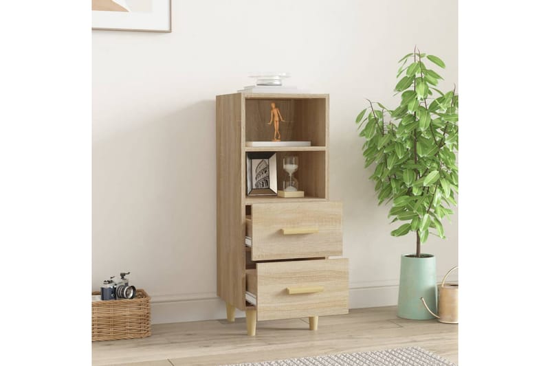beBasic Skåp sonoma-ek 34,5x34x90 cm konstruerat trä - Förvaring - Förvaringsmöbler - Skänkar & sideboards