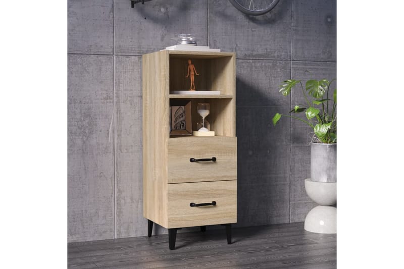 beBasic Skåp sonoma-ek 34,5x34x90 cm konstruerat trä - Förvaring - Förvaringsmöbler - Skänkar & sideboards
