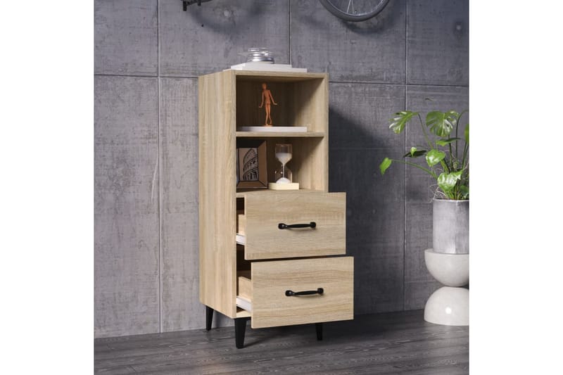 beBasic Skåp sonoma-ek 34,5x34x90 cm konstruerat trä - Förvaring - Förvaringsmöbler - Skänkar & sideboards