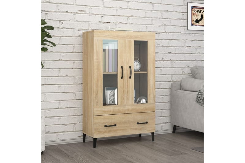beBasic Skåp Sonoma-ek 70x31x115 cm konstruerat trä - Förvaring - Förvaringsmöbler - Skänkar & sideboards