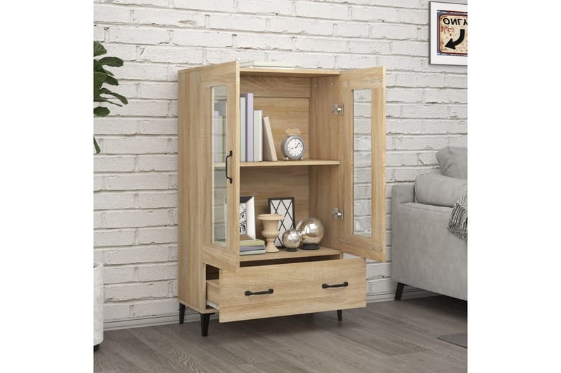 beBasic Skåp Sonoma-ek 70x31x115 cm konstruerat trä - Förvaring - Förvaringsmöbler - Skänkar & sideboards