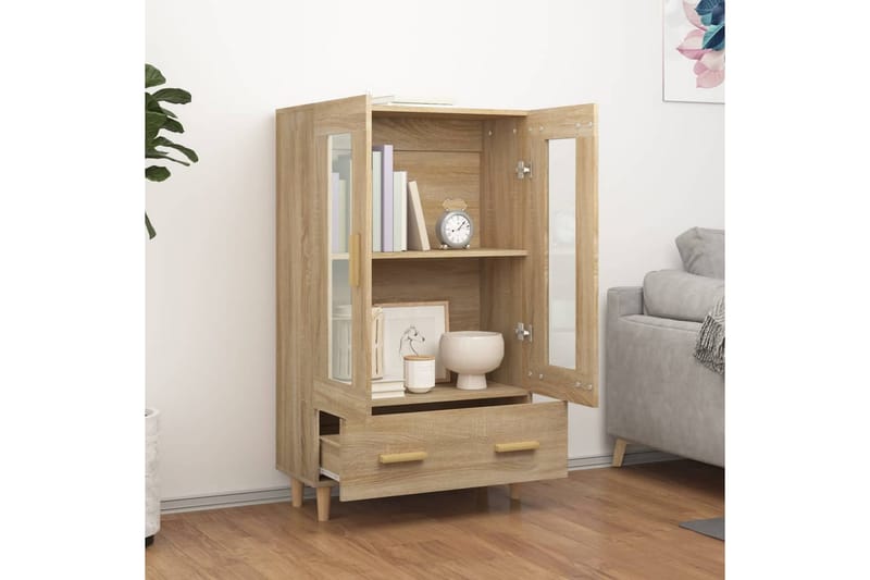 beBasic Skåp Sonoma-ek 70x31x115 cm konstruerat trä - Förvaring - Förvaringsmöbler - Skänkar & sideboards