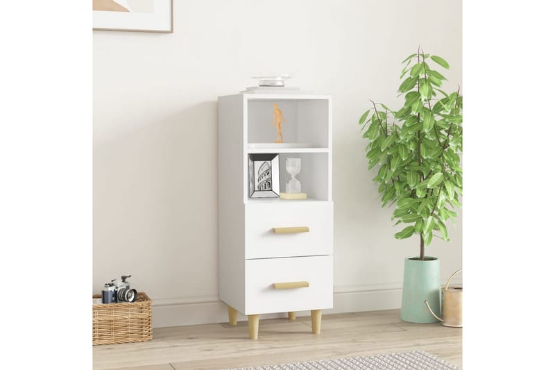 beBasic Skåp vit 34,5x34x90 cm konstruerat trä - Förvaring - Förvaringsmöbler - Skänkar & sideboards