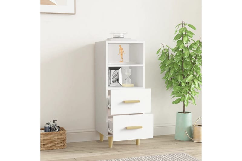 beBasic Skåp vit 34,5x34x90 cm konstruerat trä - Förvaring - Förvaringsmöbler - Skänkar & sideboards