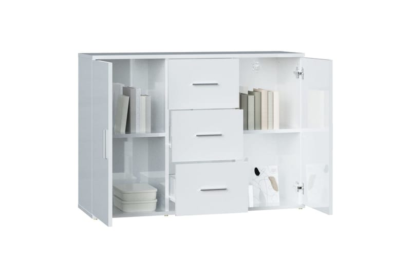 beBasic Skåp vit högglans 91x29,5x65 cm konstruerat trä - Förvaring - Förvaringsmöbler - Skänkar & sideboards