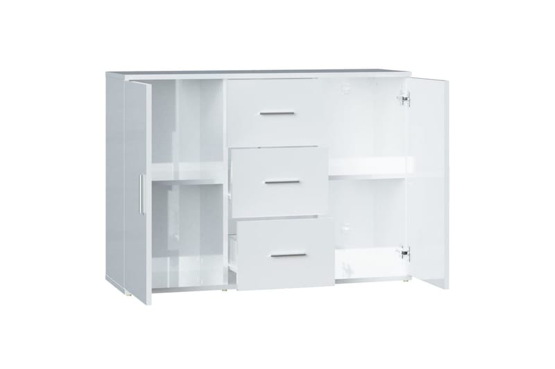 beBasic Skåp vit högglans 91x29,5x65 cm konstruerat trä - Förvaring - Förvaringsmöbler - Skänkar & sideboards