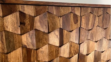 Belino Sideboard 175 cm Industriell stil - varmbrun och svart - Förvaring - Förvaringsmöbler - Skänkar & sideboards