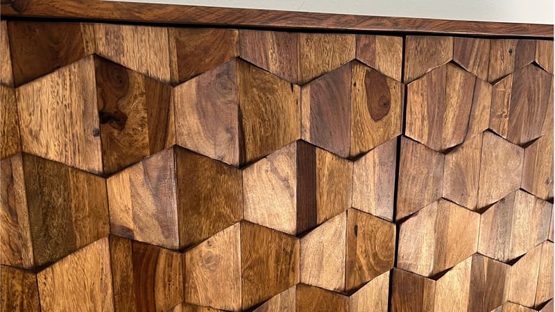 Belino Sideboard 175 cm Industriell stil - varmbrun och svart - Förvaring - Förvaringsmöbler - Skänkar & sideboards