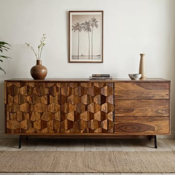 Belino Sideboard 175 cm Industriell stil - varmbrun och svart - Förvaring - Förvaringsmöbler - Skänkar & sideboards