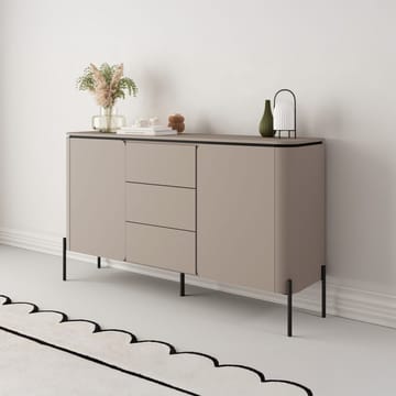 Bello Skänk med 2 Dörrar och 3 Lådor i Trä med Metallben - Taupe - Förvaring - Förvaringsmöbler - Skänkar & sideboards