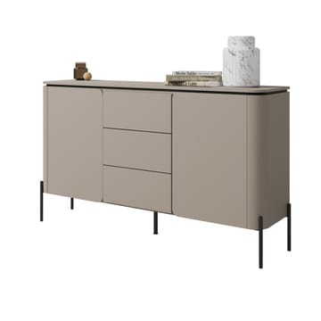 Bello Skänk med 2 Dörrar och 3 Lådor i Trä med Metallben - Taupe - Förvaring - Förvaringsmöbler - Skänkar & sideboards