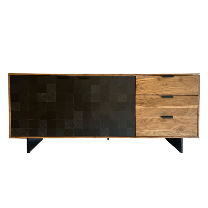 Belova Sideboard 175 cm - naturfärgad akacia och svart - Förvaring - Förvaringsmöbler - Skänkar & sideboards