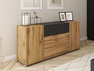 Bergfelde Skänk i Mörkt Trä - Brun|Svart - Förvaring - Förvaringsmöbler - Skänkar & sideboards
