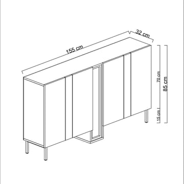 Berriaren Konsolbord 155 cm - Antracit - Förvaring - Förvaringsmöbler - Skänkar & sideboards